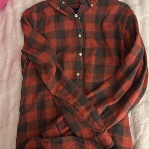 Ralph Lauren Red and Black Casual Button Down Shirt